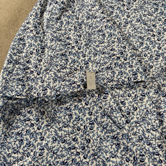 RLX Ralph Lauren Shirt Mens XL White Blue Floral Print Golf Performance Polo - Picture 5 of 8